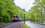 Pan Am's last Office Car Special rolls westbound through Zoar